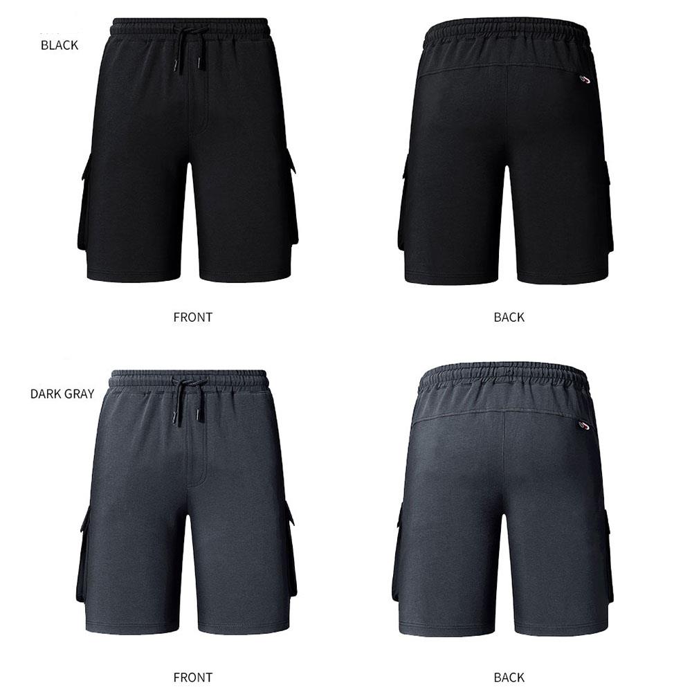 DK17 Men Casual Sports Tethers Shorts Fifth Pants Loose Breathable Size S - Gray
