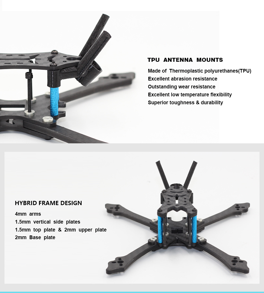HGLRC Arrow 3 3inch Hybrid Frame Kit Arm 4mm for FPV Racing Drone