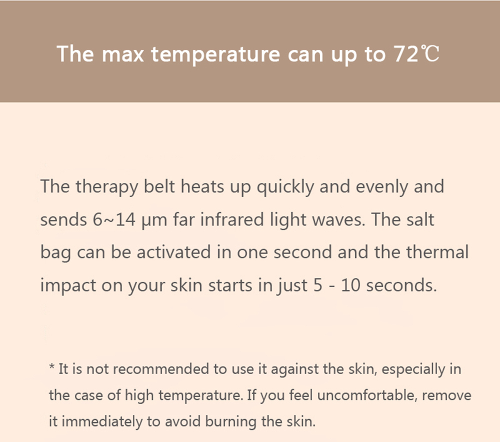 Xiaomi F10 PMA Graphene Therapy Heating Salt Moxibustion Waist Belt 3 Modes Ultralight Body Heater Massager - Grey