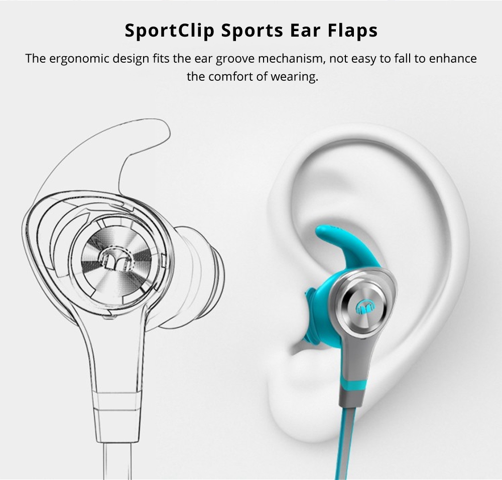 MONSTER iSport Intensity Bluetooth Earphones Water Resistant Noise Reduction - Blue