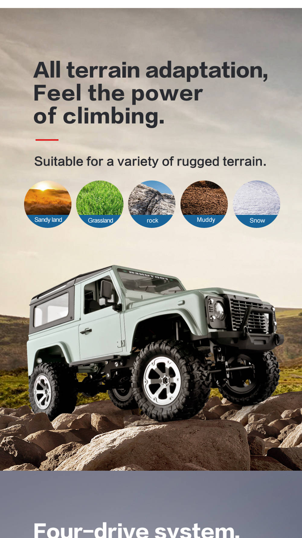 Fayee FY003B 2.4G 1:16 4WD Metal Frame Off-road RC Car RTR Snow Tires - Yellow