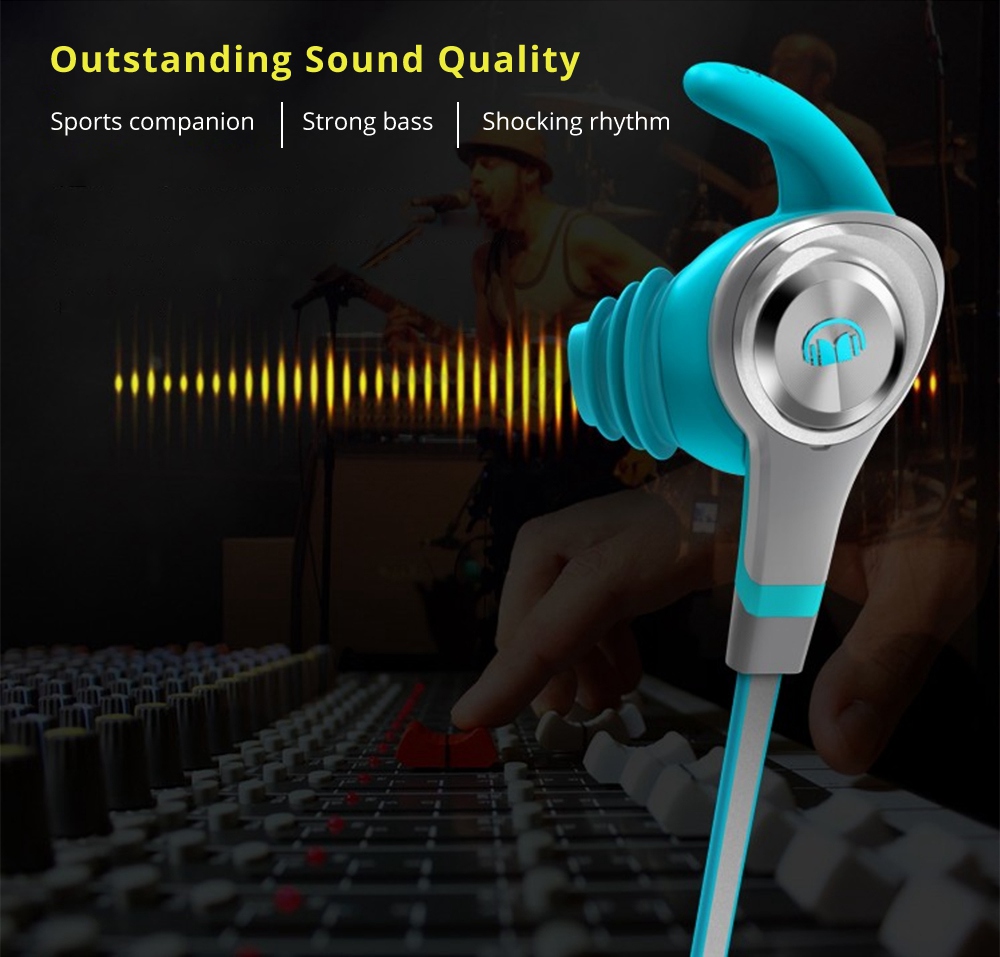 MONSTER iSport Intensity Bluetooth Earphones Water Resistant Noise Reduction - Blue