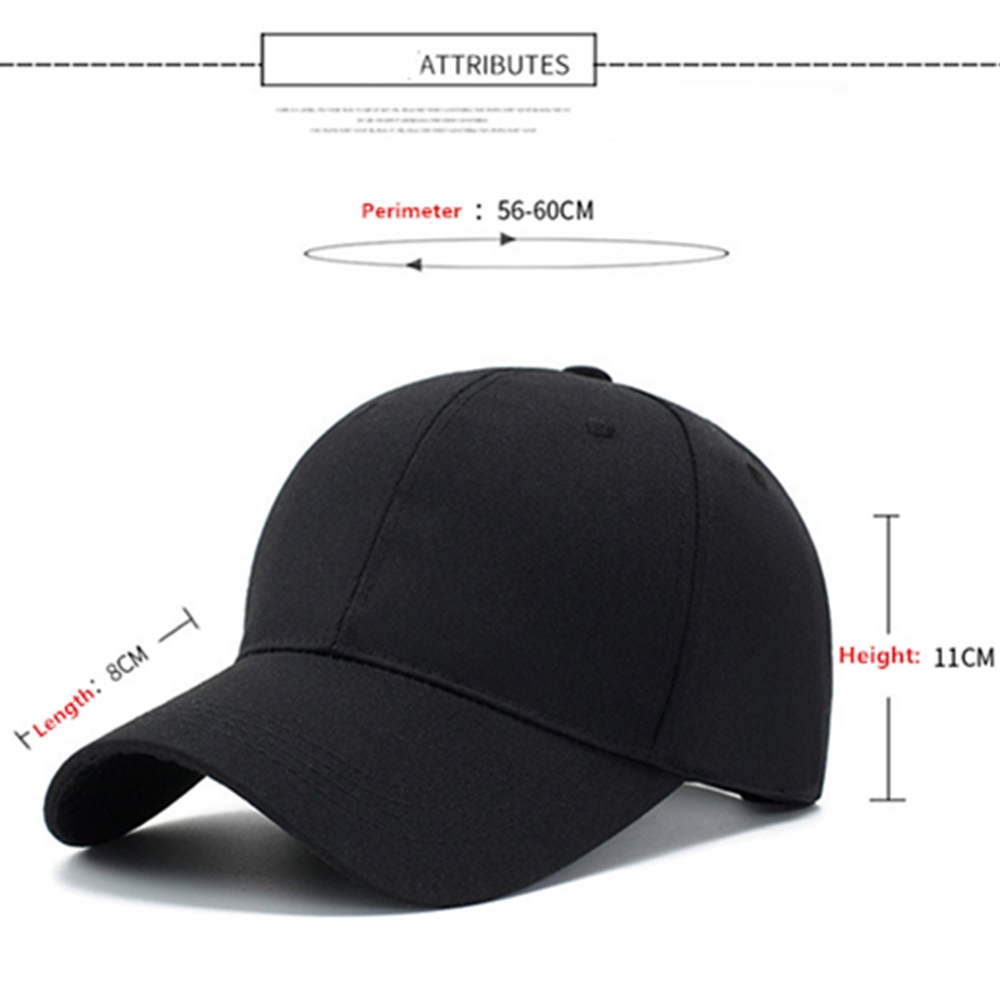 X-1001 Unisex Sports Hat Adjustable Baseball Cap - Black