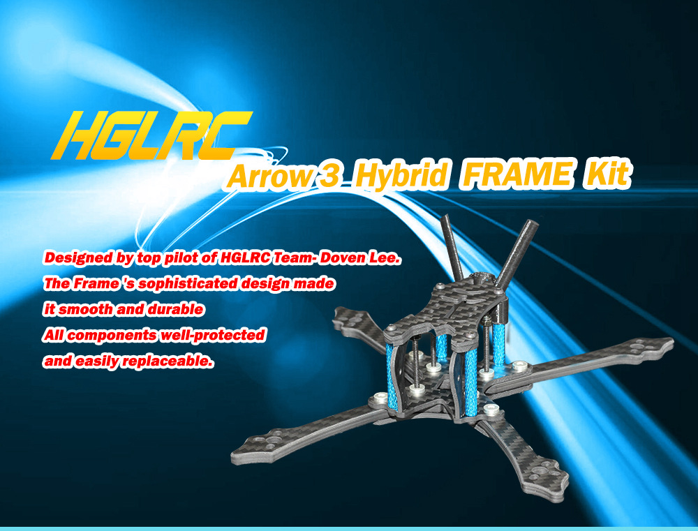 HGLRC Arrow 3 3inch Hybrid Frame Kit Arm 4mm for FPV Racing Drone