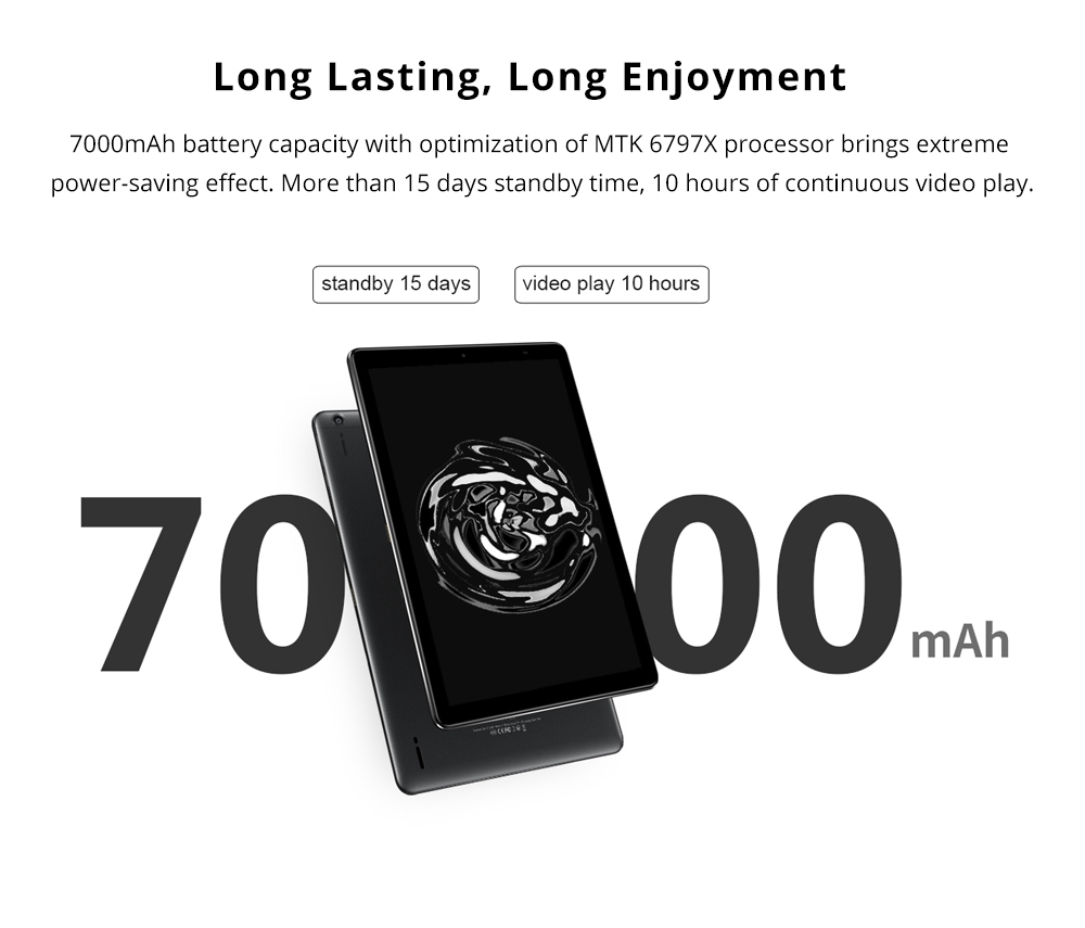 Chuwi Hi9 Plus 4G Phablet MTK6797 Deca Core 10.8" IPS 2K 2560*1600 4GB RAM 64GB ROM Android 8.0 Dual SIM Dual Standby - Black