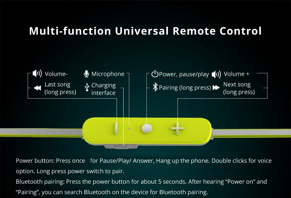 MONSTER iSport Intensity Bluetooth Earphones Water Resistant Noise Reduction - Green
