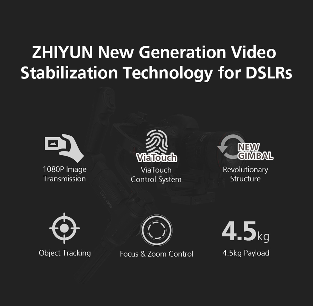 Zhiyun Crane 3 LAB 3-Axis Wireless FHD Brushless Handheld Gimbal Stabilizer for DSLR Camera - Creator Version
