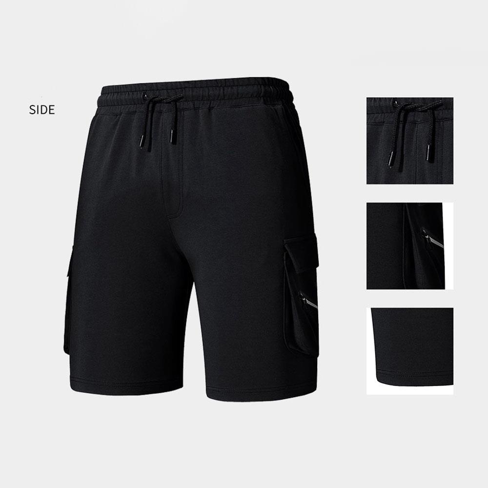 DK17 Men Casual Sports Tethers Shorts Fifth Pants Loose Breathable Size S - Gray