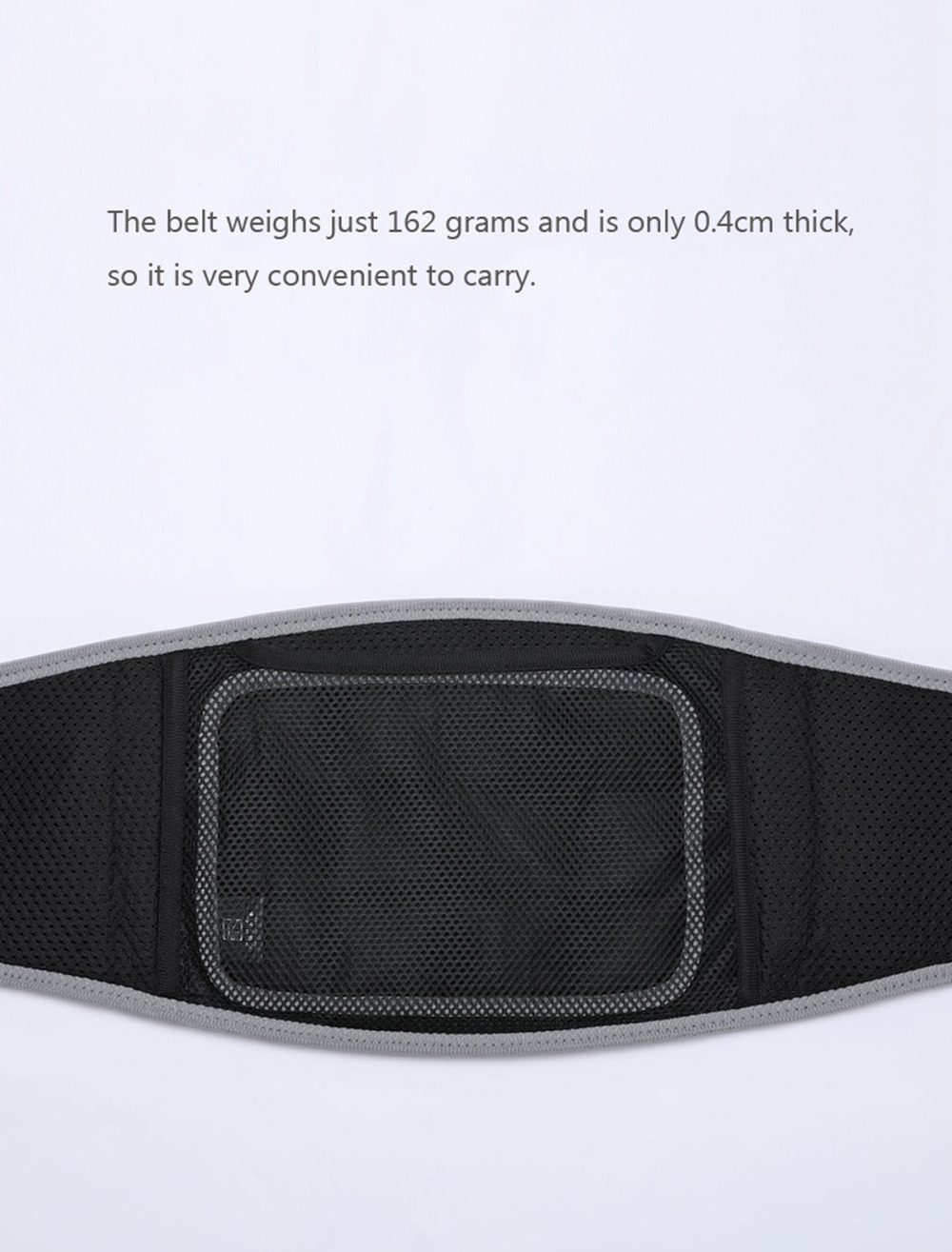 Xiaomi F10 PMA Graphene Therapy Heating Salt Moxibustion Waist Belt 3 Modes Ultralight Body Heater Massager - Grey