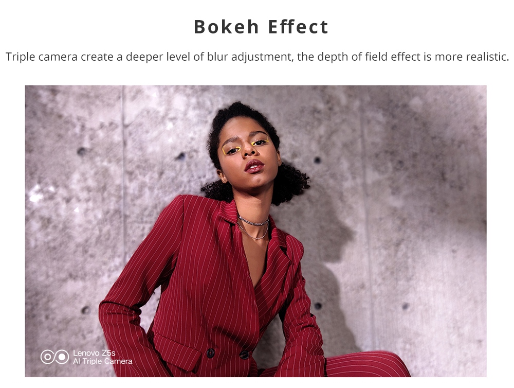 Lenovo Z5S 6.3 Inch 4G LTE Smartphone Snapdragon 710 4GB 64GB 16.0MP+8.0MP+5.0MP Triple Rear Cameras ZUI 10 Touch ID Quick Charge - Grey