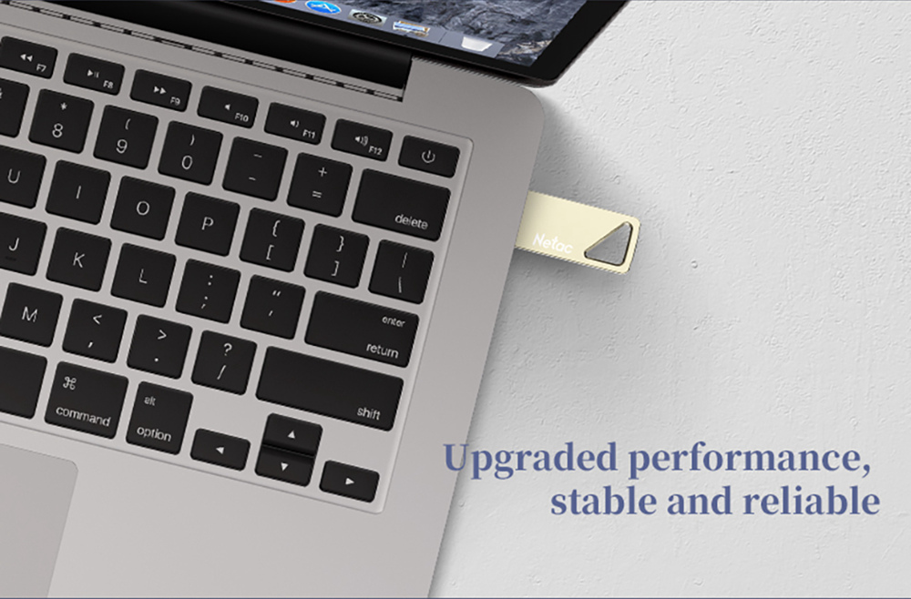 Netac U326 16GB Waterproof Metal USB2.0 Flash Drive Built-in Encryption Software - Golden