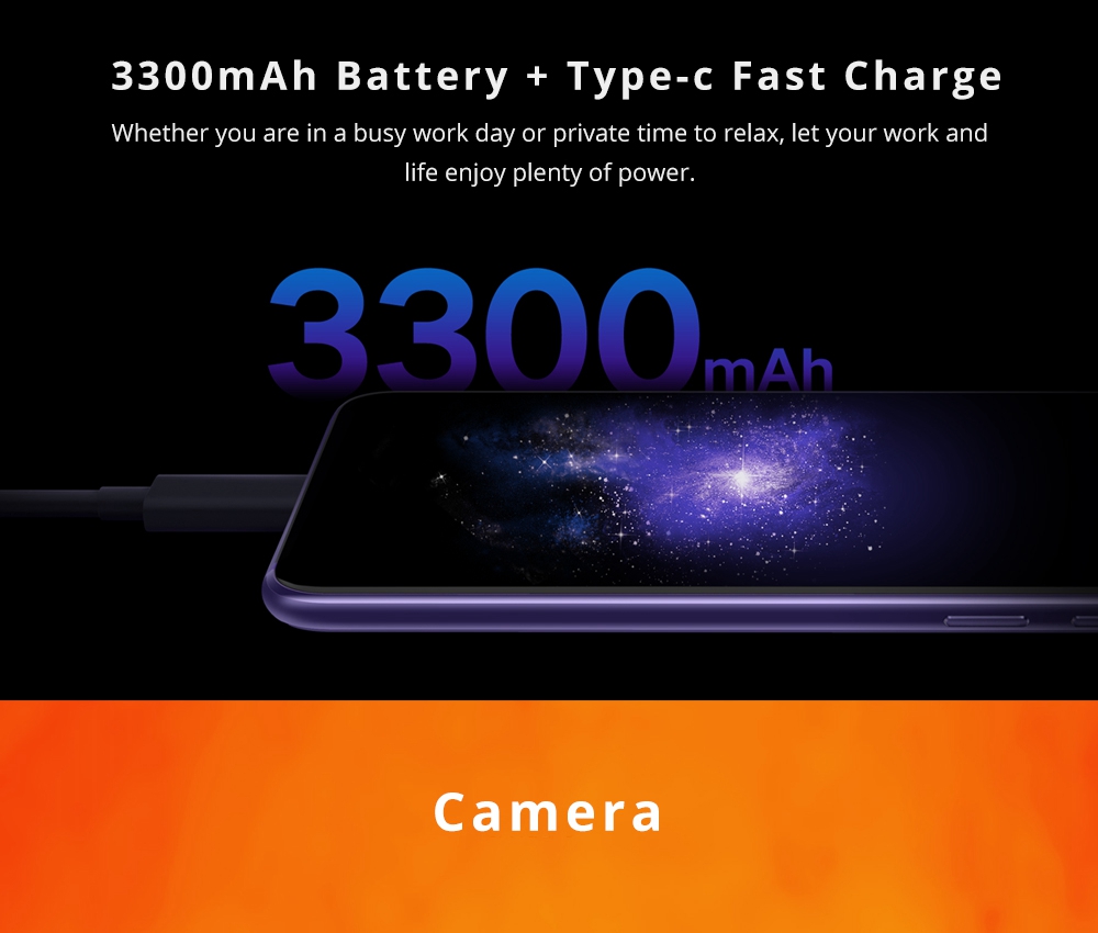 Lenovo Z5S 6.3 Inch 4G LTE Smartphone Snapdragon 710 6GB 128GB 16.0MP+8.0MP+5.0MP Triple Rear Cameras ZUI 10 Touch ID Quick Charge - Orange