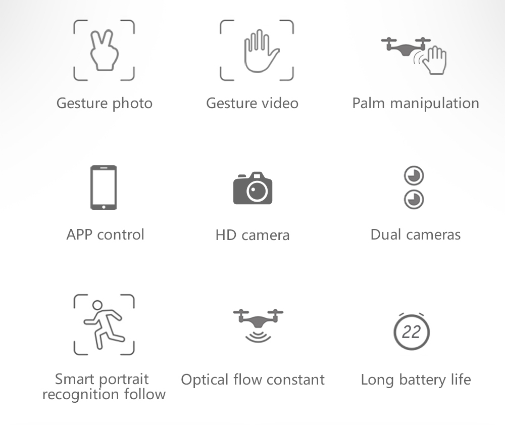 SG106 1080P WiFi FPV RC Drone Optical Flow Positioning RTF Black - Three Battery