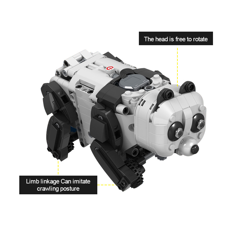 Mofun 7108 427PCS DIY Electric Panda Building Blocks RC Smart Robot With Automatic Obstacle Avoidance
