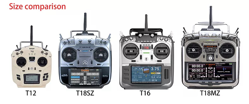 Jumper T16 2.4G 16CH 4.3Inch Color Display Multi-protocol Open Source Transmitter Compatible OpenTX Firmware - Mode 2