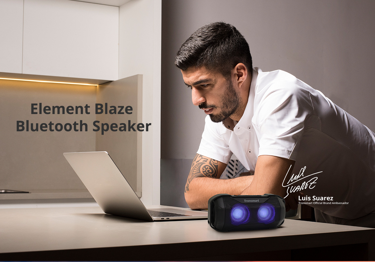 Tronsmart Element Blaze Bluetooth Speaker IPX6 Water-Resistant Superior Bass LED Lights