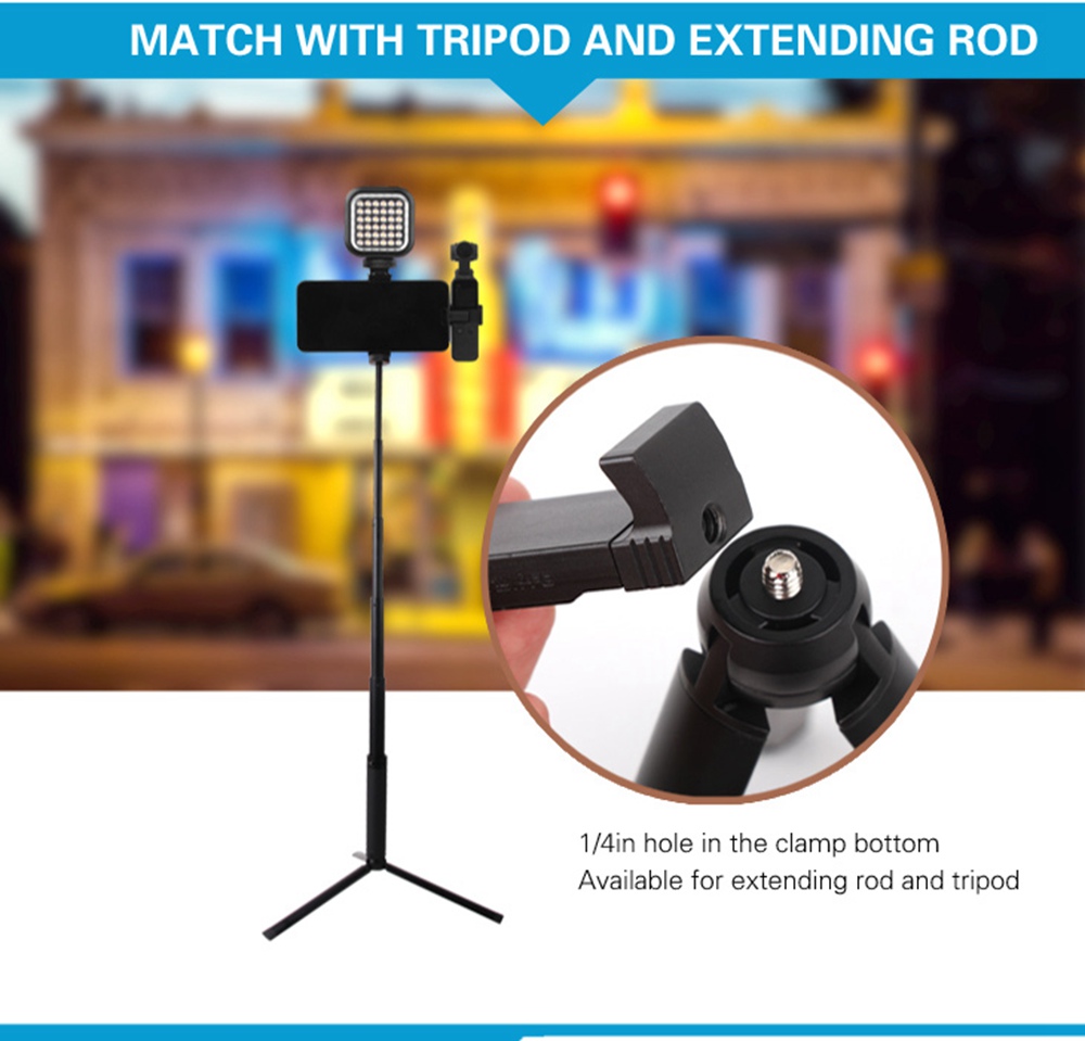 Sunnylife Expansion Accessories Metal Fixture Tripod Extension Rod Set For DJI OSMO Pocket Gimbal