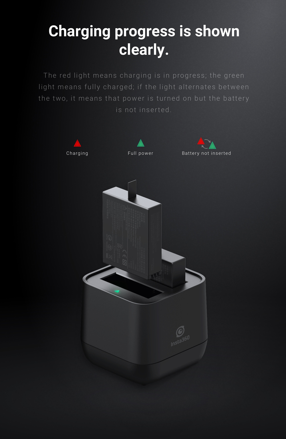 Insta360 One X Panoramic Anti-shake Motion Sports Camera Spare Parts Charging Station - EU Plug