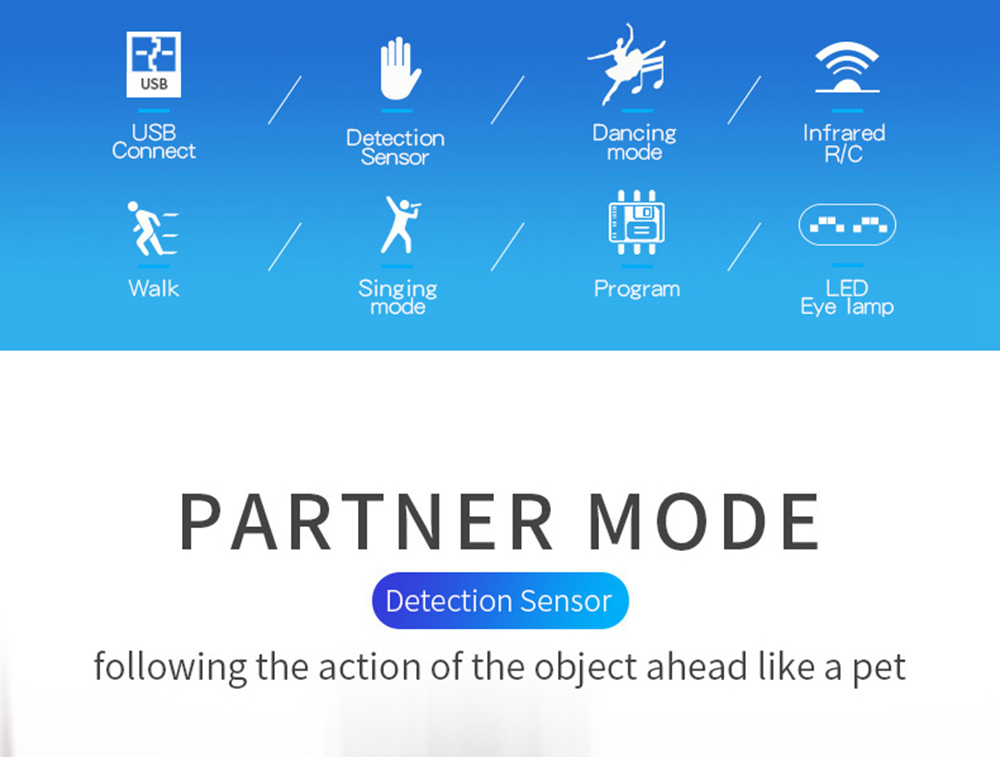 Mofun 991 6-Legged Intelligent Programming RC Robot Gesture Sensing Infrared Obstacle Avoidance