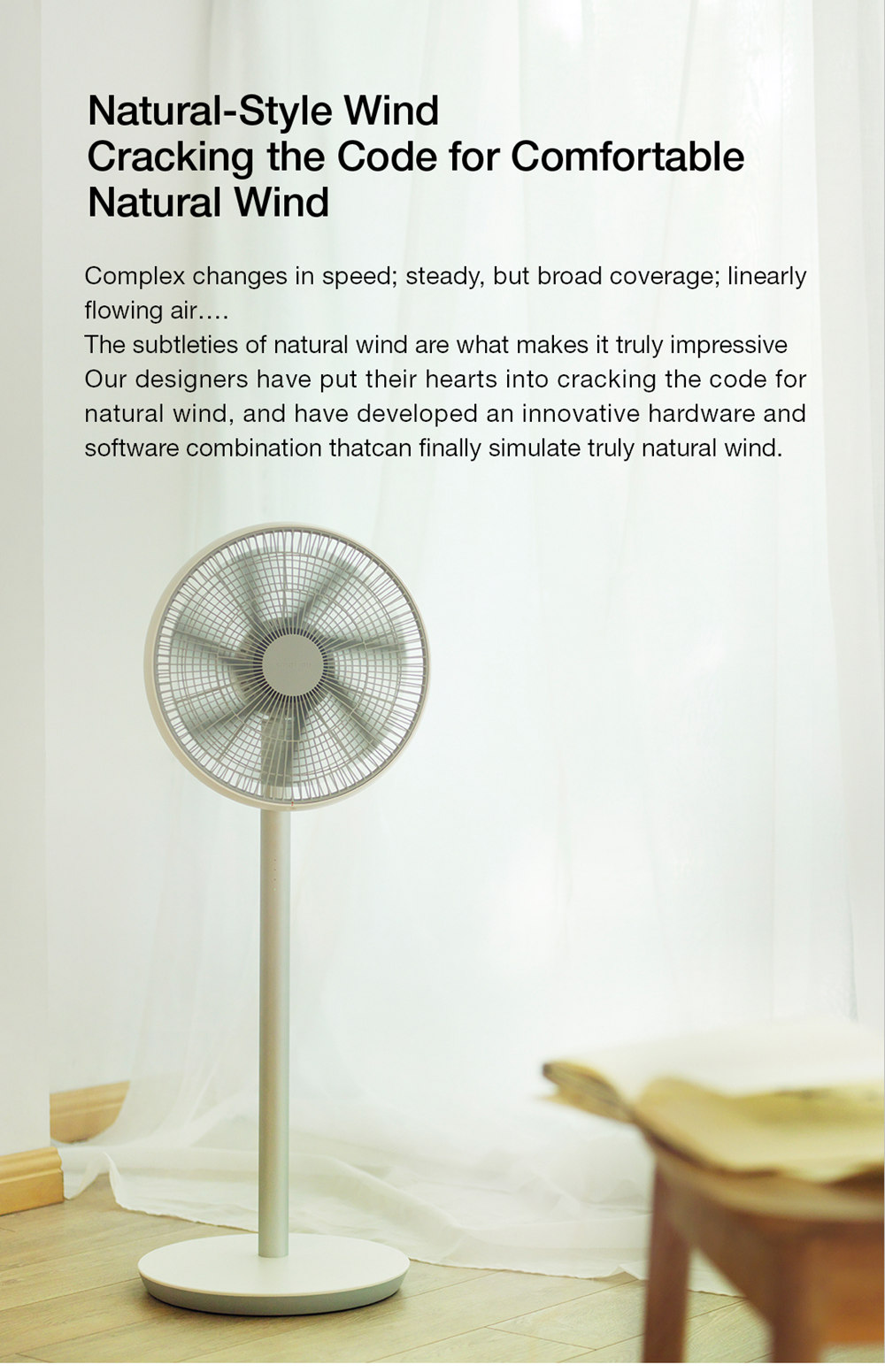 Xiaomi Smartmi Natural Wind Floor Fan 2S with MIJIA APP Control - White