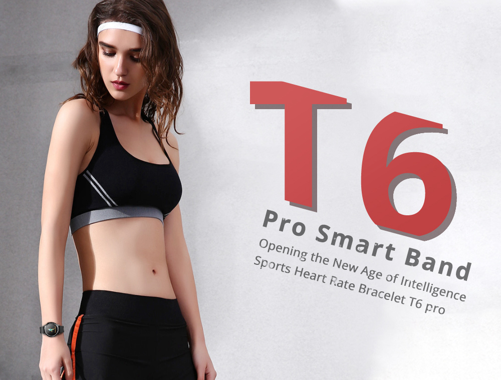 Makibes T6 Pro Smart Watch 1.3 Inch IPS Screen Heart Rate Blood Pressure Monitor IP68 Multiple Sports Modes - Gray