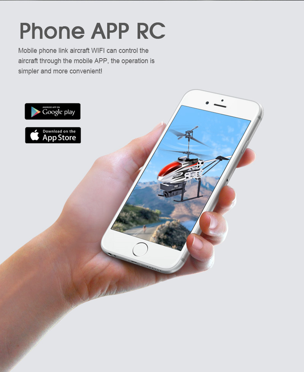 KY808W 5MP WiFi  2.4G 4CH 6-Axis FPV RC Helicopter Altitude Hold Mode RTF - Blue