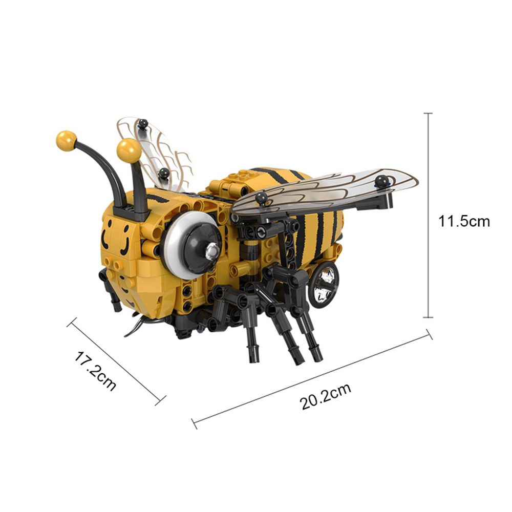 Mofun 7110 285PCS DIY Electric Bee Assembling Building Blocks RC Smart Robot With Automatic Obstacle Avoidance