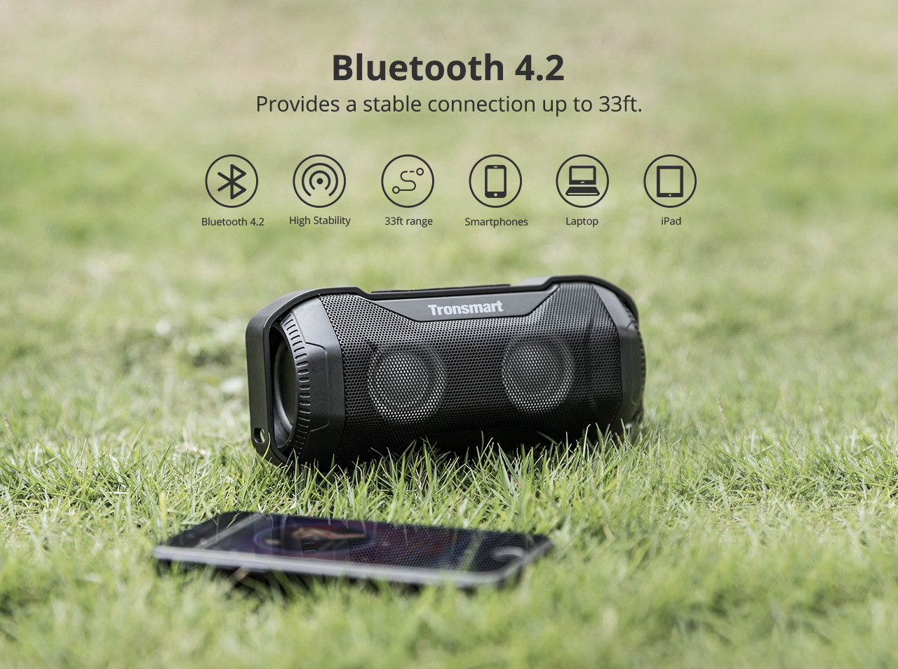 Tronsmart Element Blaze Bluetooth Speaker IPX6 Water-Resistant Superior Bass LED Lights