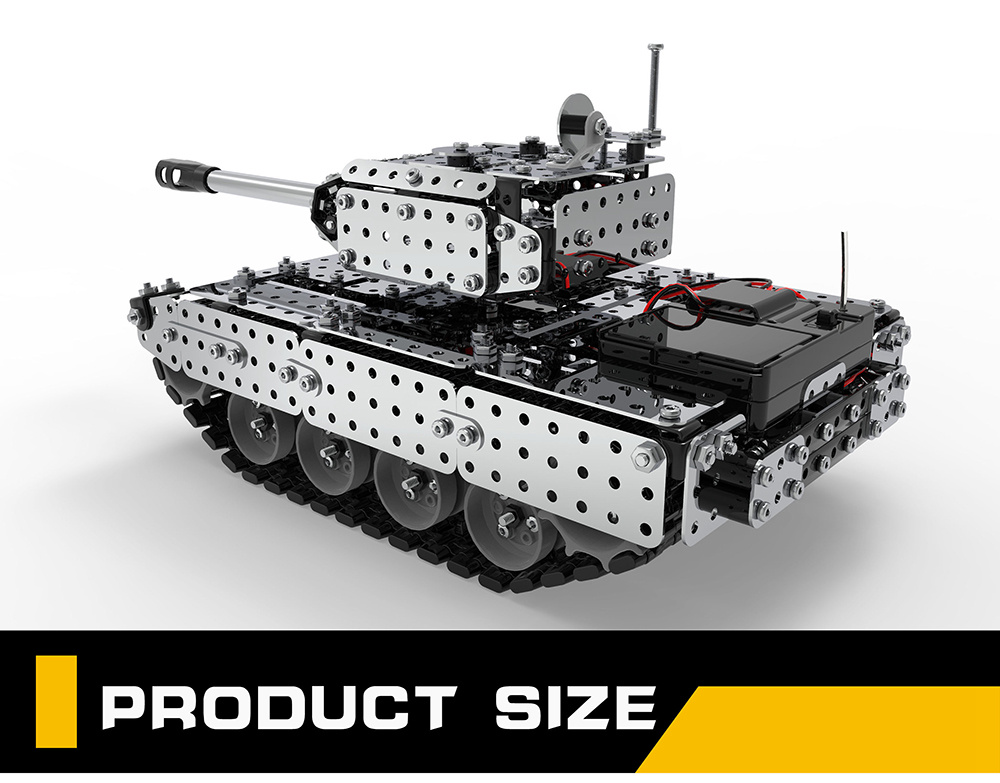 Mofun SW-006 952PCS DIY Assembling Metal Building Blocks RC Mechanical Tank