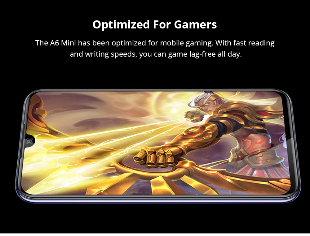 Elephone A6 Mini 5.71 Inch 4G LTE Smartphone MT6761 4GB 32GB 16.0MP+2.0MP Dual Rear Cameras Android 9.0 Face ID Fast Charge - Blue