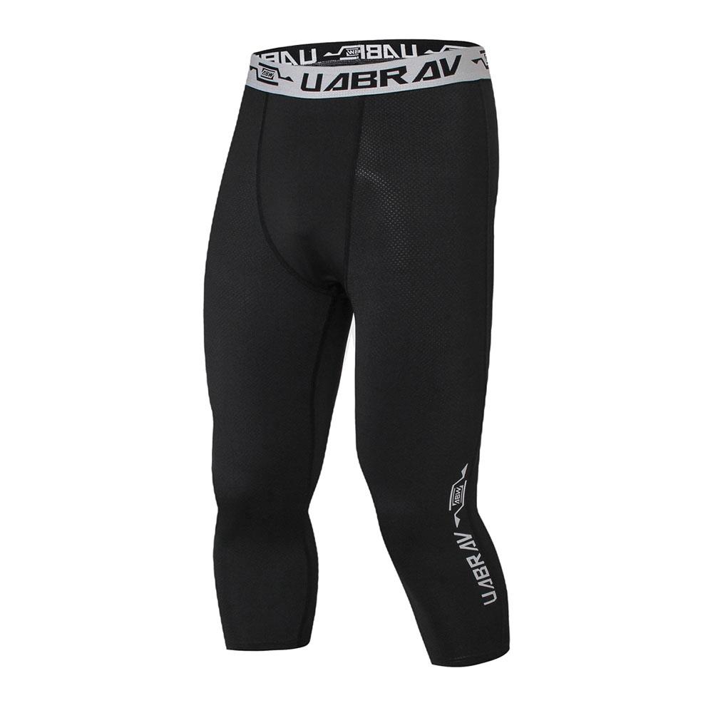 X9 Men Fitness Pants Training Elastic Sports Capri Trousers Size M - Black