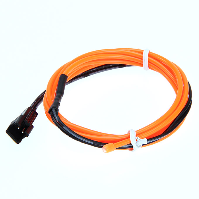 5M 10 Colors LED Flexible 2.3MM EL Wire Rope Light Strip Tube Lamp With Controller - Orange