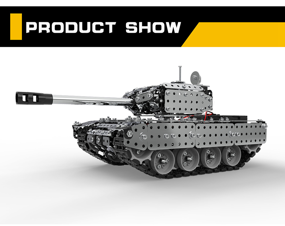 Mofun SW-006 952PCS DIY Assembling Metal Building Blocks RC Mechanical Tank