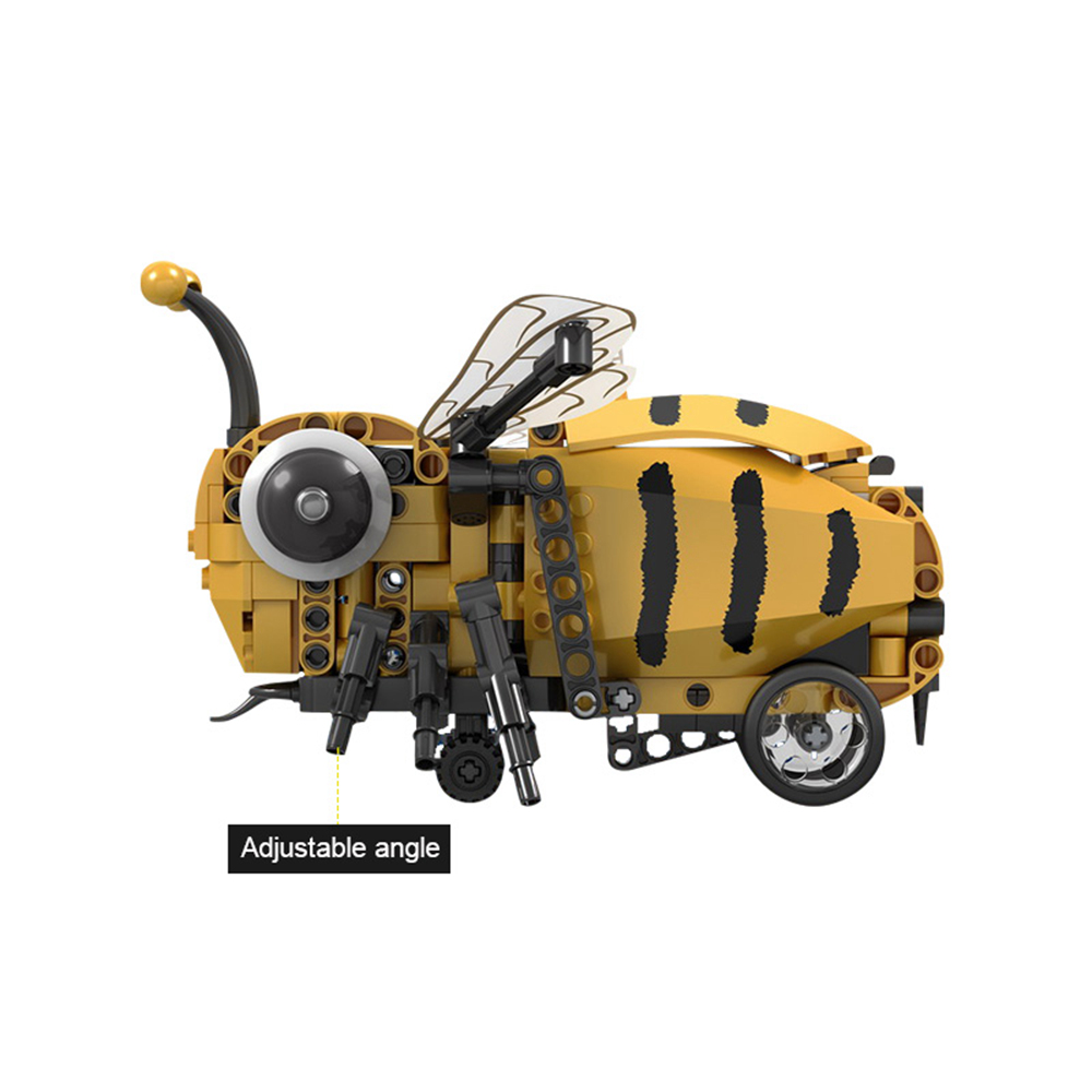 Mofun 7110 285PCS DIY Electric Bee Assembling Building Blocks RC Smart Robot With Automatic Obstacle Avoidance