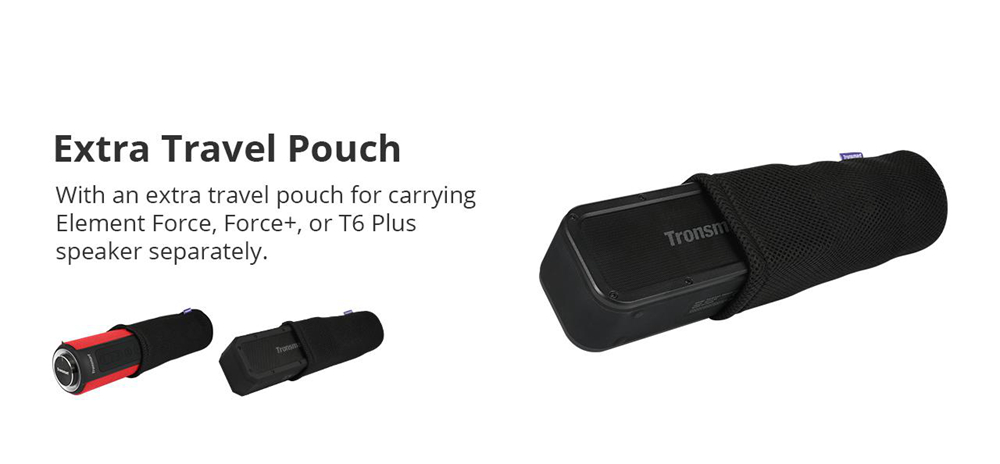 Tronsmart Durable Protective Carrying Case Hard Travel Bag Cover for Element Force/Force+/T6 Plus Bluetooth Speakers