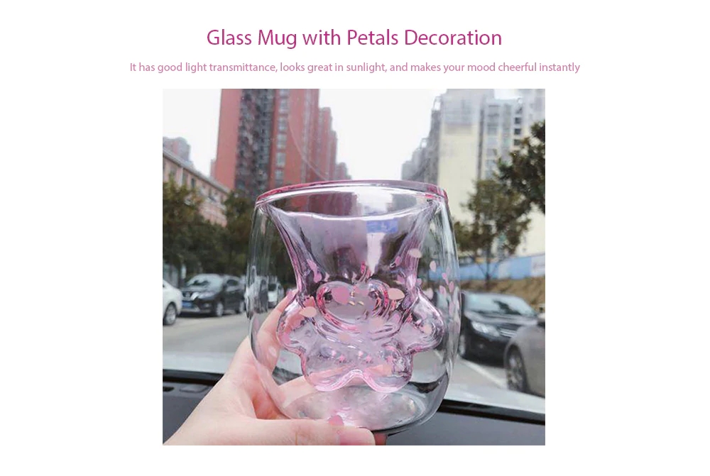 3D Cat Paw Cups Shaped Double-walled Vessel Claw Glass Mug - Transparent