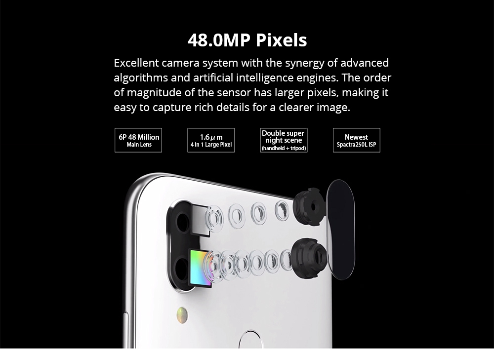 Meizu Note 9 6.2 Inch 4G LTE Smartphone Snapdragon 675 4GB 64GB 48.0MP+5.0MP Dual Rear Cameras Android 9.0 Type-C Touch ID - Black