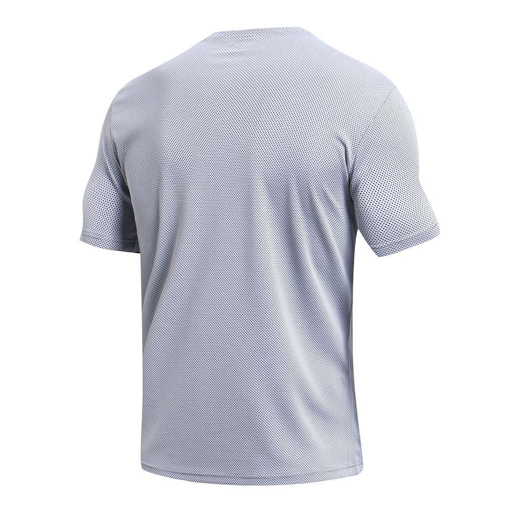 T47 Men Sports Short Sleeve Tops T-shirts Size XL - Grey