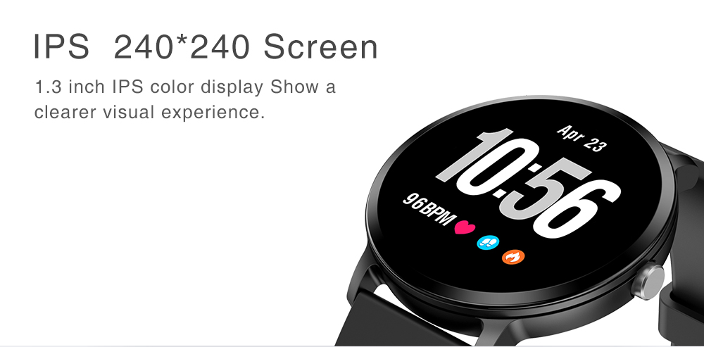 Makibes T4 Smart Watch 1.3 Inch TFT Screen IP67 Heart Rate Blood Pressure Oxygen Sleep Monitor Multi Sports Modes - Pink