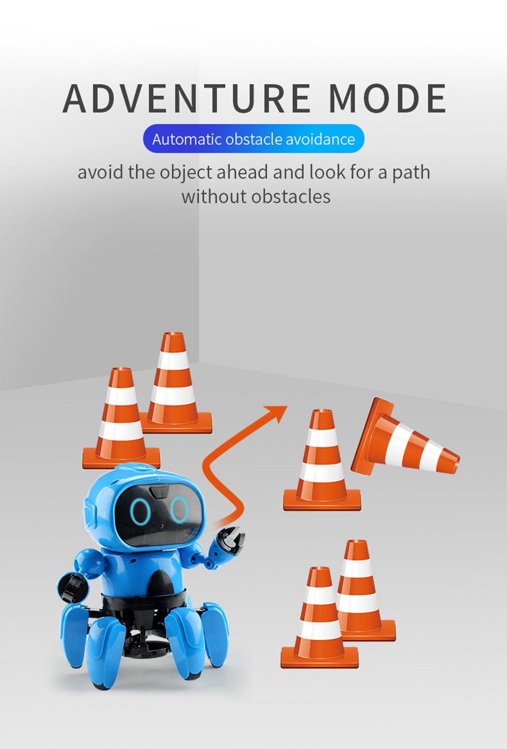 Mofun 991 6-Legged Intelligent Programming RC Robot Gesture Sensing Infrared Obstacle Avoidance