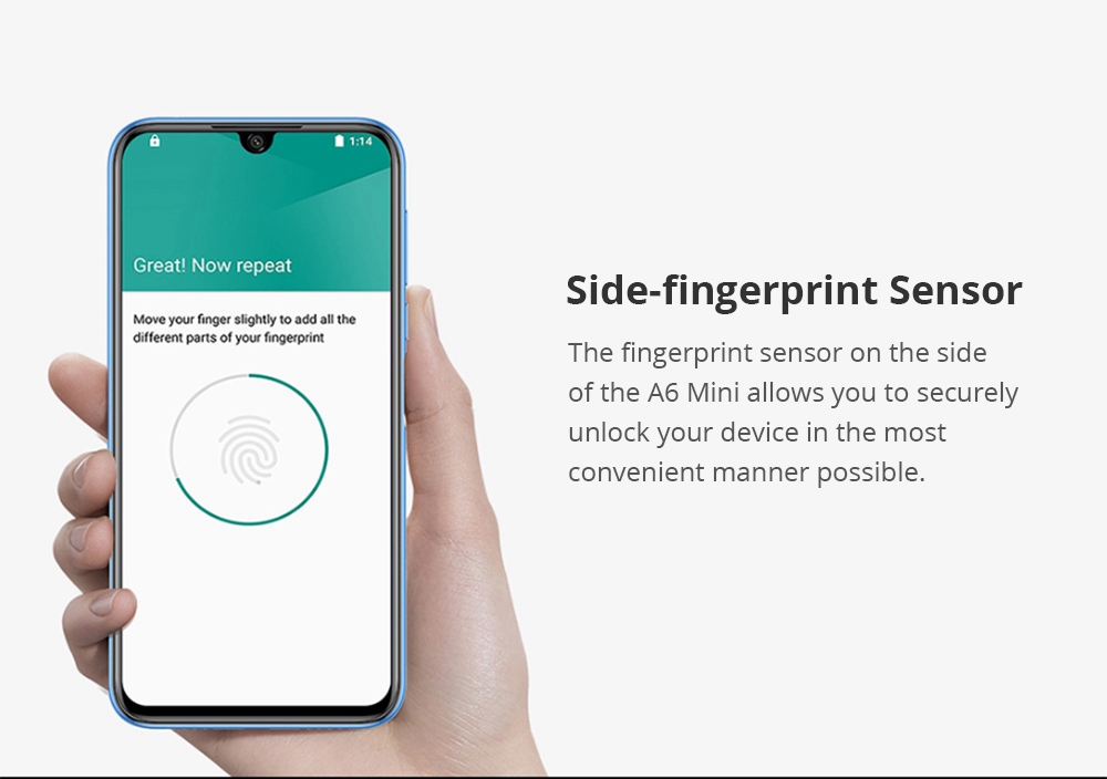 Elephone A6 Mini 5.71 Inch 4G LTE Smartphone MT6761 4GB 32GB 16.0MP+2.0MP Dual Rear Cameras Android 9.0 Face ID Fast Charge - Blue