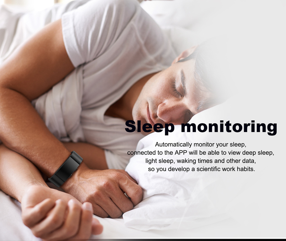 Makibes GT11 Smart Bracelet 0.96 Inch OLED Screen IP67 Built-in GPS Heart Rate Monitor Multi-sport Mode - Black