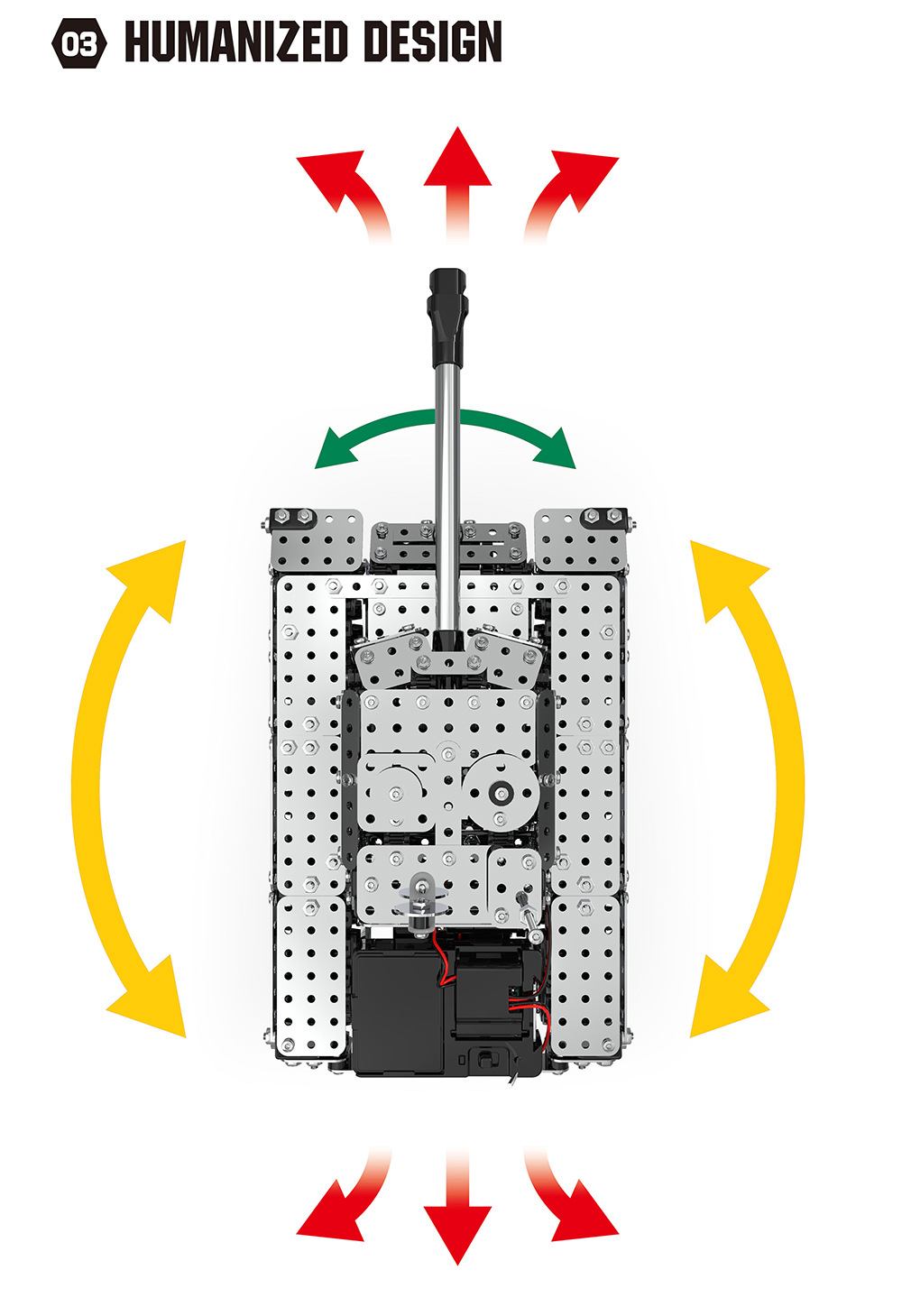 Mofun SW-006 952PCS DIY Assembling Metal Building Blocks RC Mechanical Tank