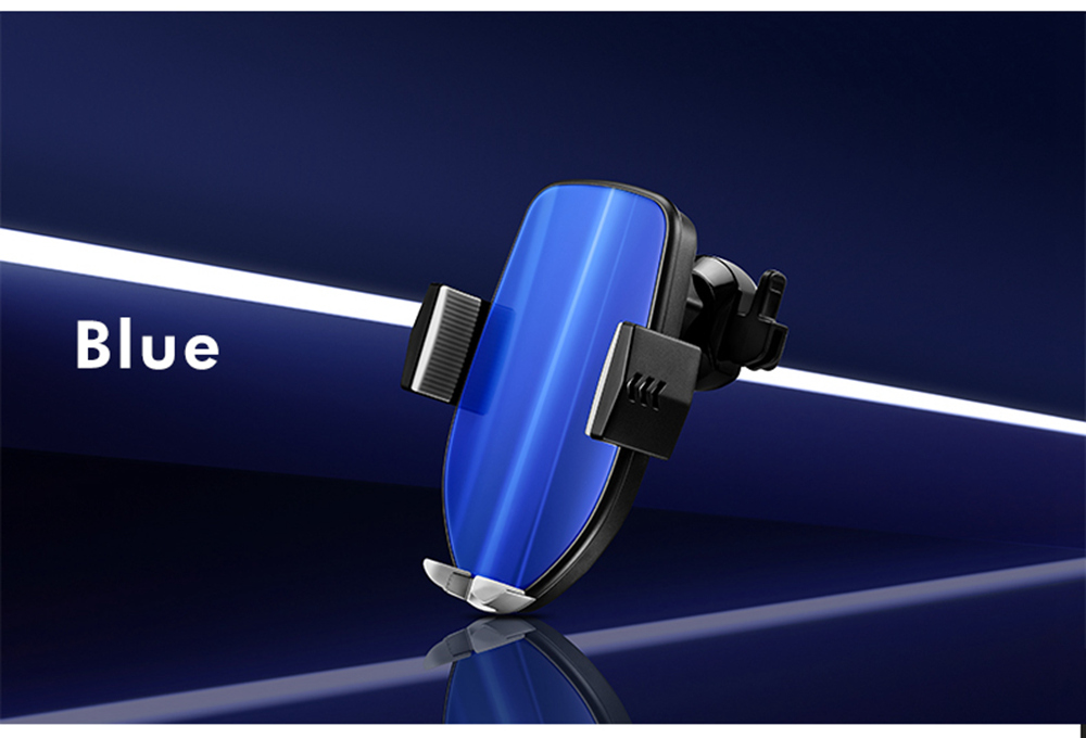 Smart Wireless Car Charger Holder QC3.0 Fast Charging Air Outlet Mount - Black