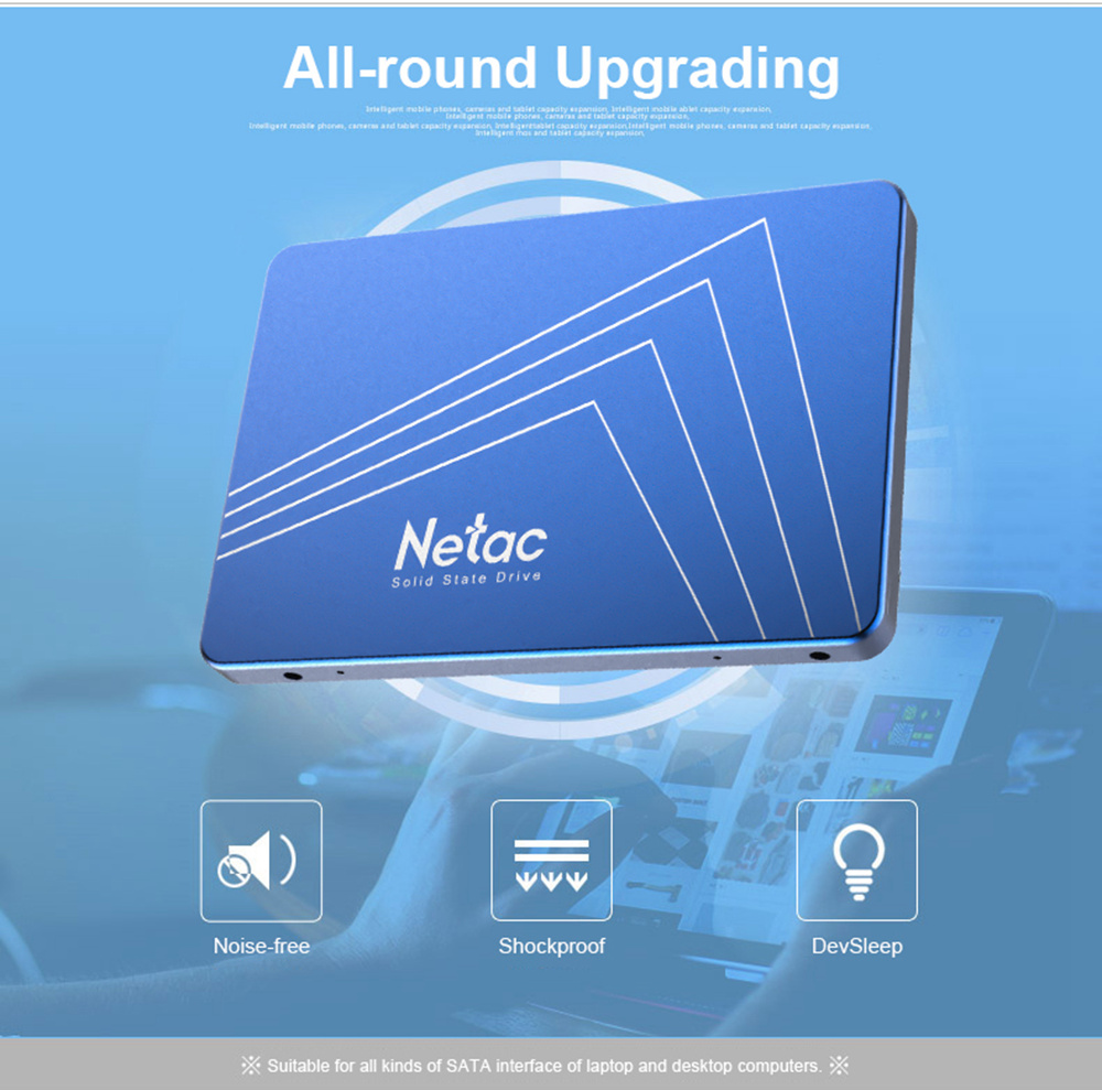 Netac N500S 960GB SSD 2.5 Inch Solid State Drive SATA3 Interface Reading Speed 500MB/s - Blue