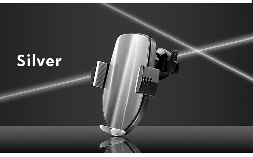 Smart Wireless Car Charger Holder QC3.0 Fast Charging Air Outlet Mount - Black