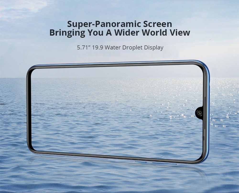 Elephone A6 Mini 5.71 Inch 4G LTE Smartphone MT6761 4GB 32GB 16.0MP+2.0MP Dual Rear Cameras Android 9.0 Face ID Fast Charge - Blue