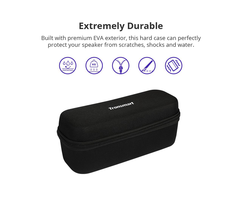 Tronsmart Durable Protective Carrying Case Hard Travel Bag Cover for Element Force/Force+/T6 Plus Bluetooth Speakers