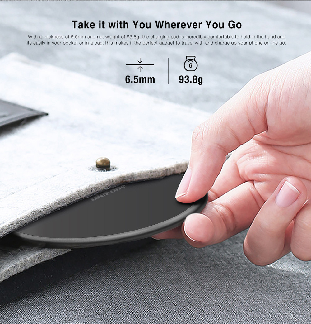 Ulefone UF002 Wireless Charger 10W 5V/9V 2A Output For Ulefone Fast Charger - Black