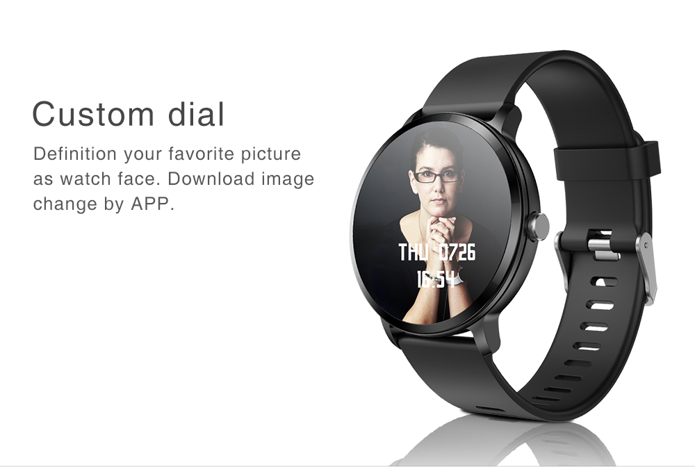 Makibes T4 Smart Watch 1.3 Inch TFT Screen IP67 Heart Rate Blood Pressure Oxygen Sleep Monitor Multi Sports Modes - Gray